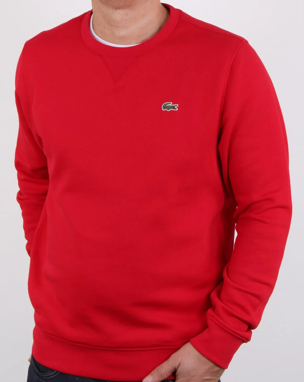 Lacoste Crew Neck Sweatshirt Red - Image 4