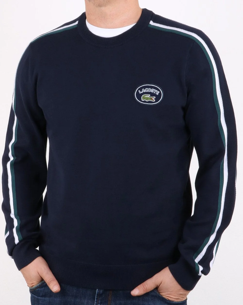 Lacoste Crew Vintage Jumper Navy/White