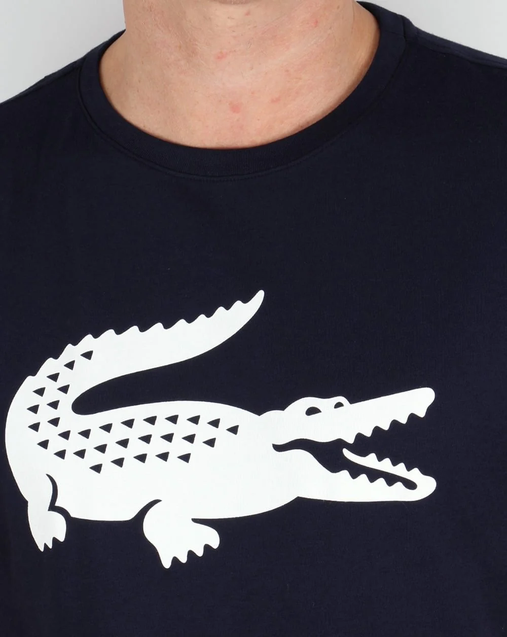 Lacoste Croc Print T Shirt Navy/white - Image 2