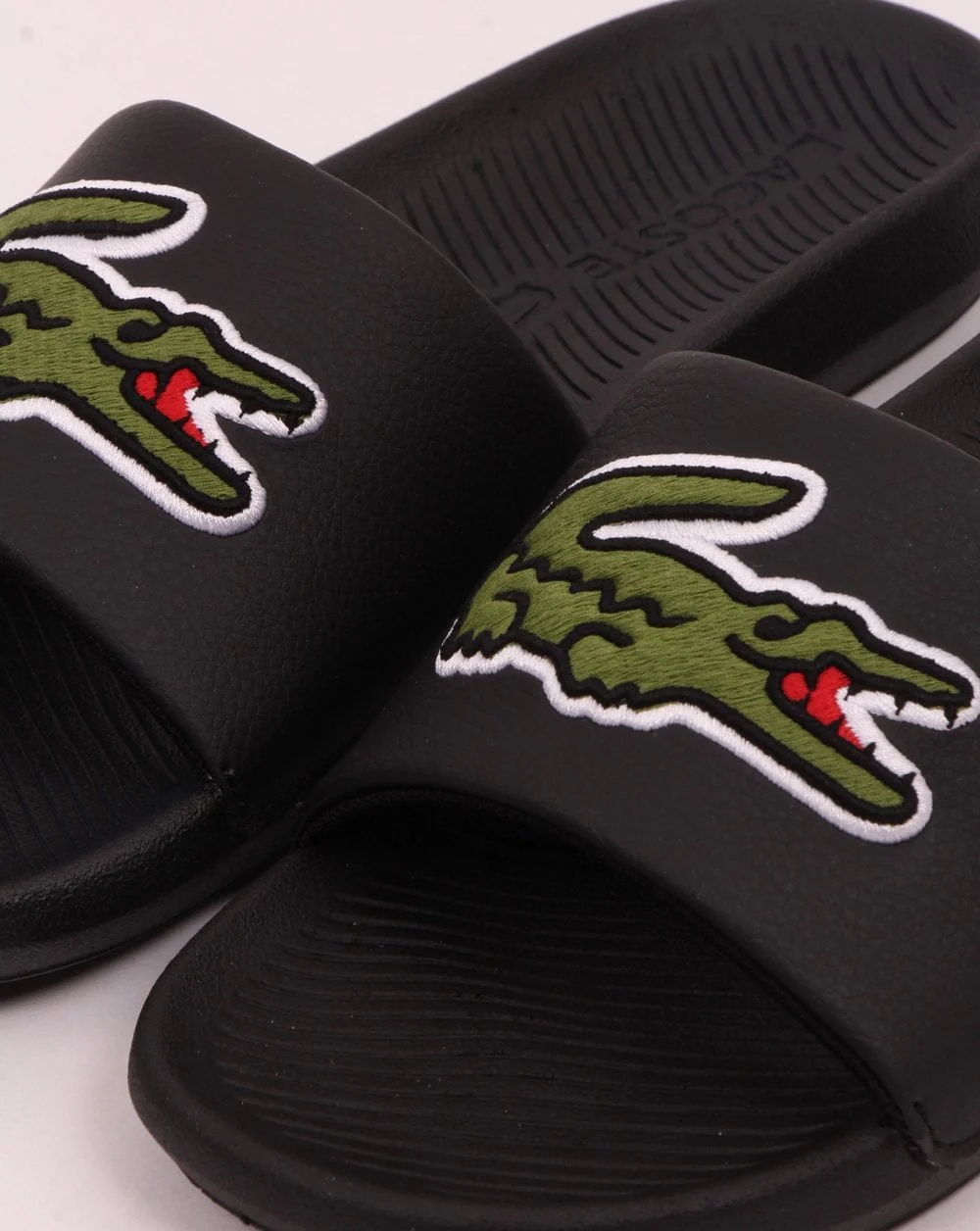 Lacoste Croco Slide Black/Green - Image 2