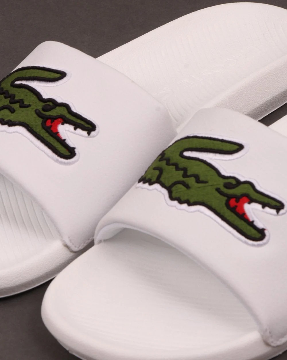 Lacoste Croco Slide White/Green - Image 3