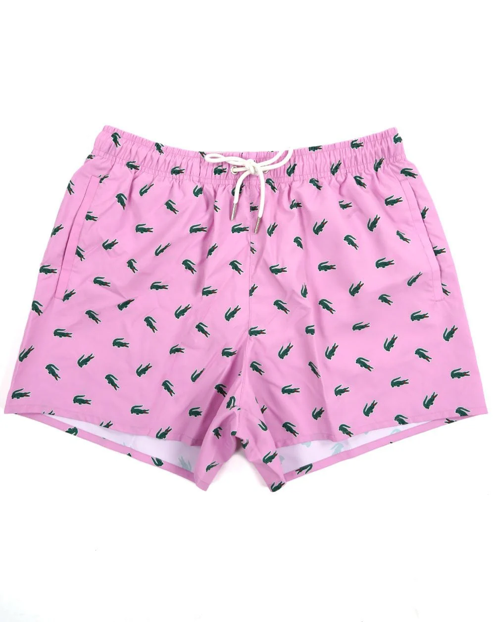 Lacoste Crocodile Print Swim Short Gelato Pink