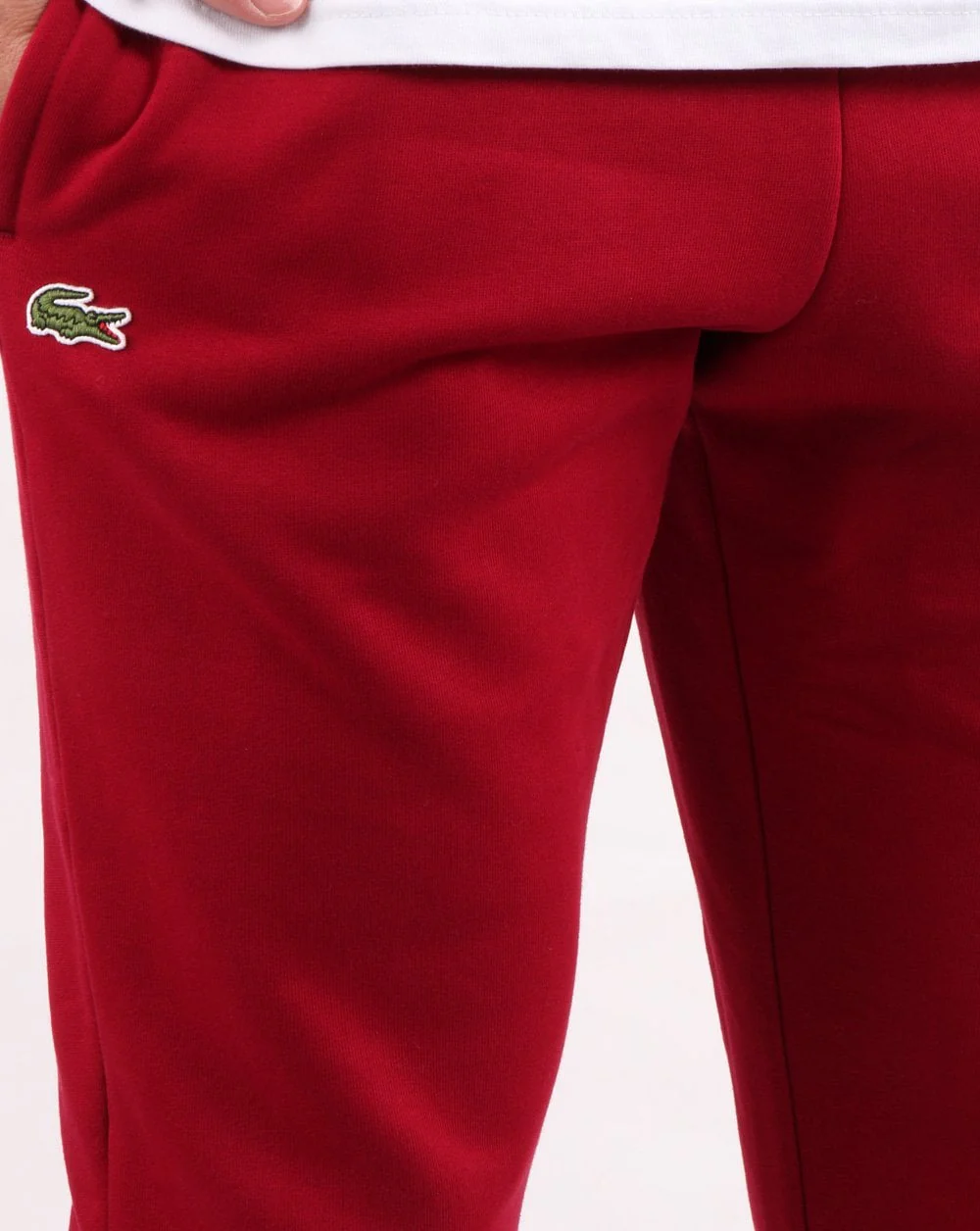 Lacoste Cuffed Slim Track Pants Bordeaux - Image 2