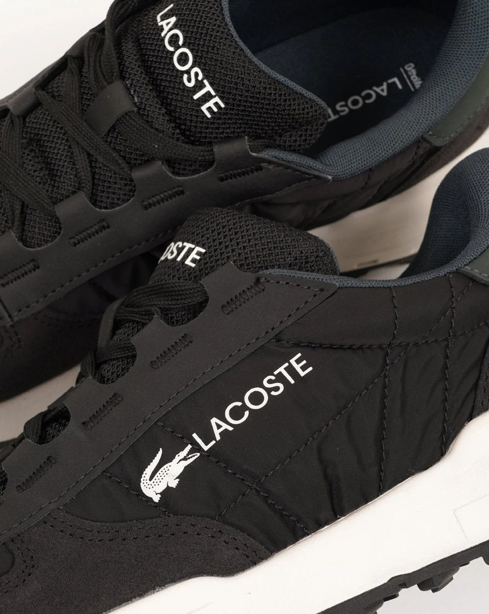 Lacoste Elite Active Evo Trainers Black/Dark Green - Image 2