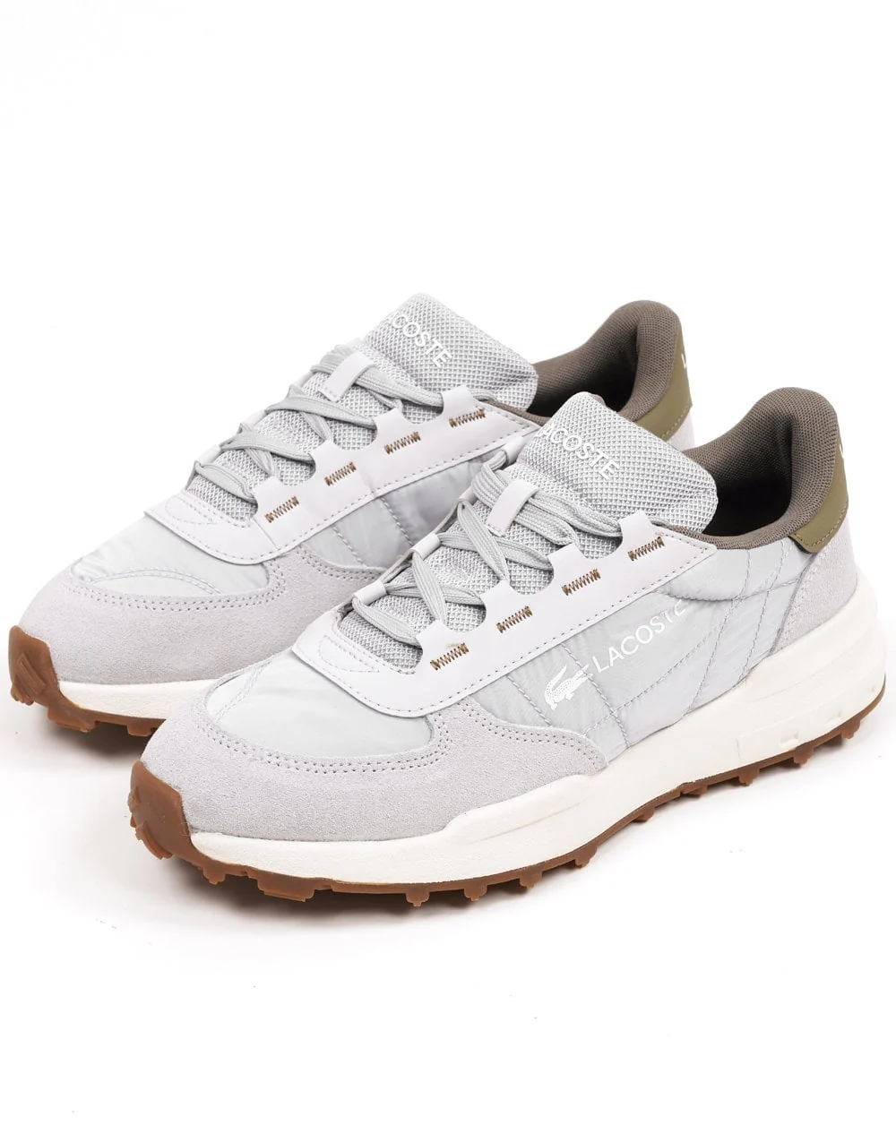 Lacoste Elite Active Evo Trainers Light Grey/Khaki
