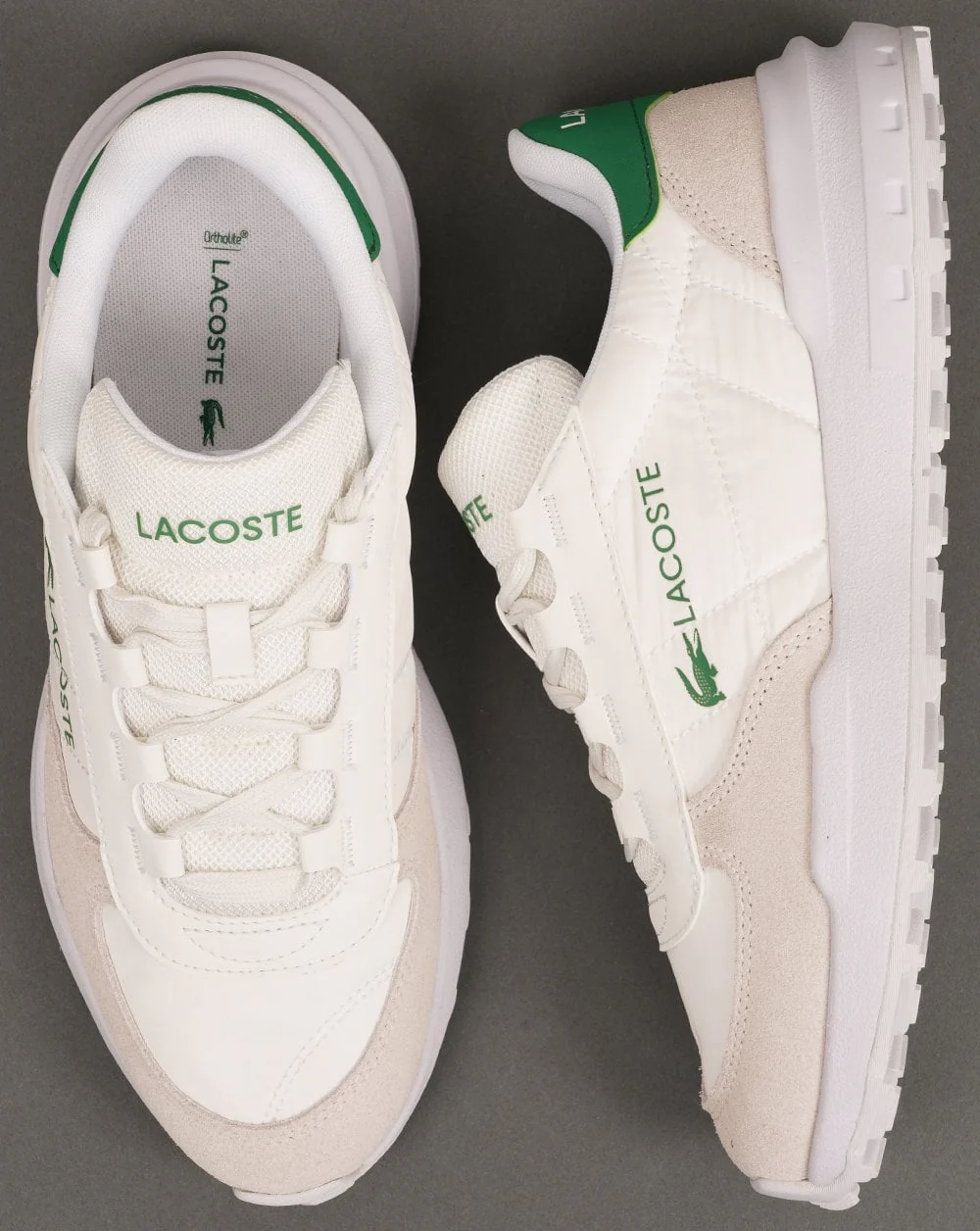 Lacoste Elite Active Evo Trainers White/Green - Image 3