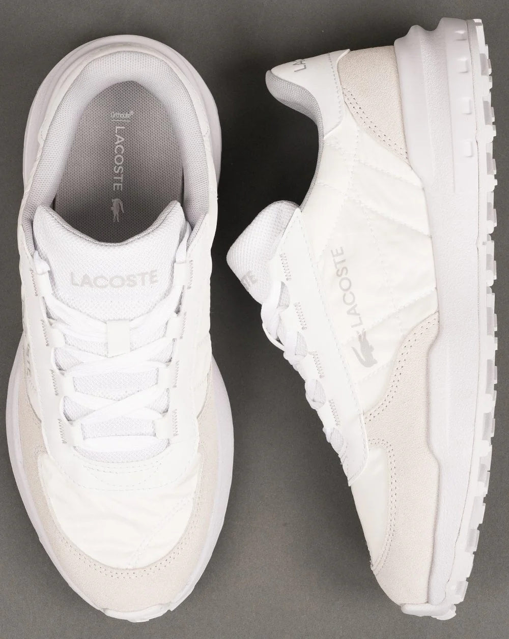 Lacoste Elite Active Evo Trainers White Light Grey - Image 2