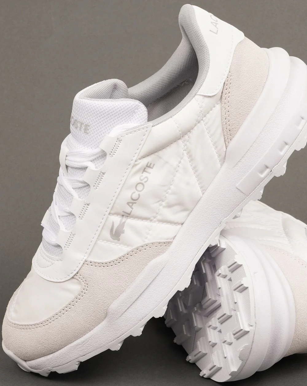 Lacoste Elite Active Evo Trainers White Light Grey - Image 3