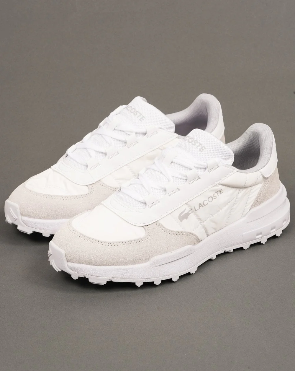 Lacoste Elite Active Evo Trainers White Light Grey - Image 4