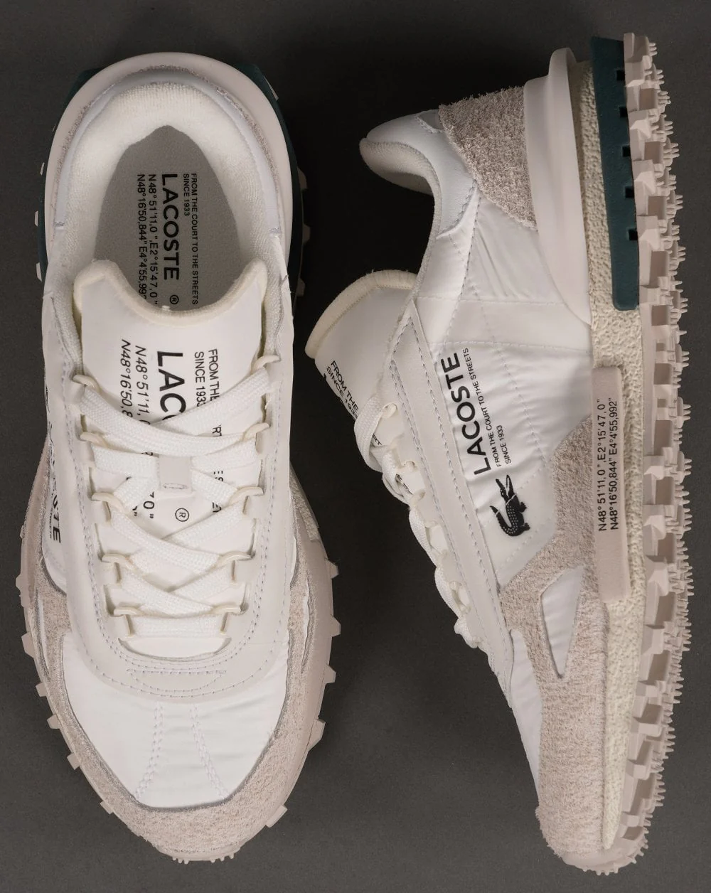 Lacoste Elite Active Trainer White/Dark Green - Image 2