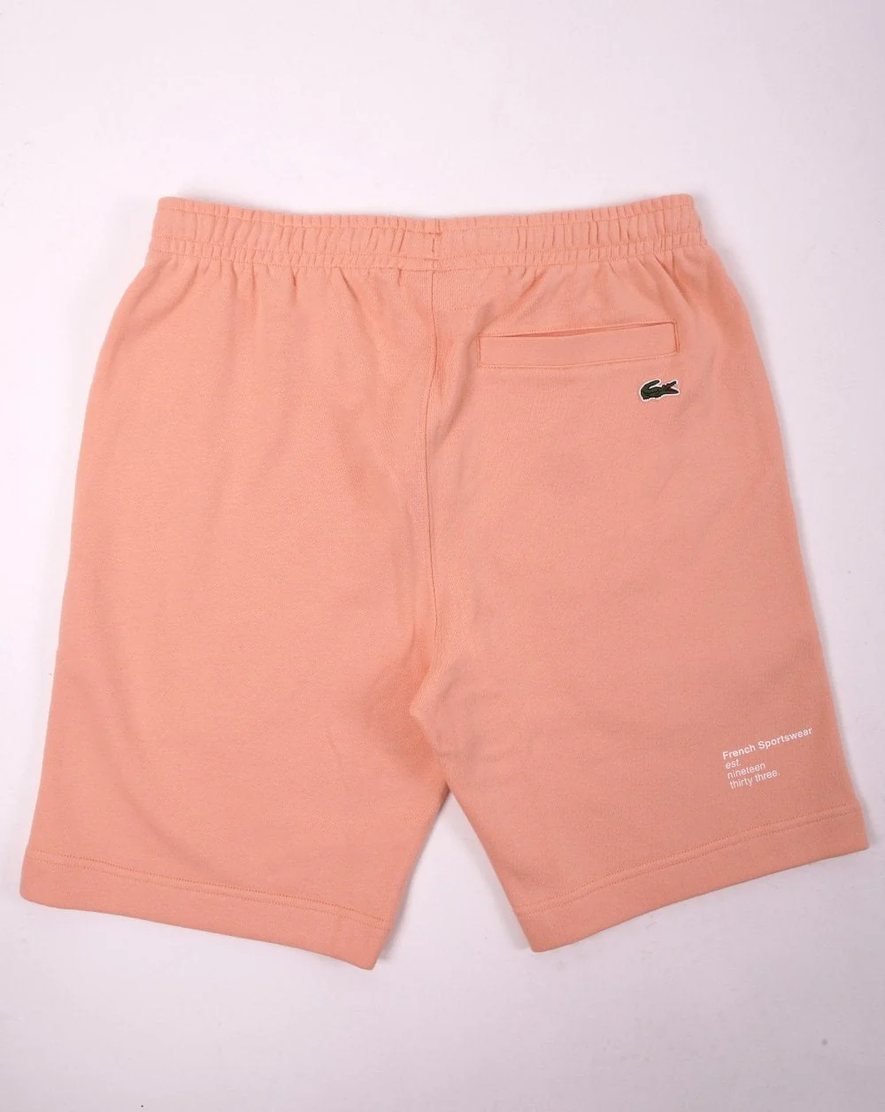 Lacoste Embroidered Fleece Shorts Peach - Image 2