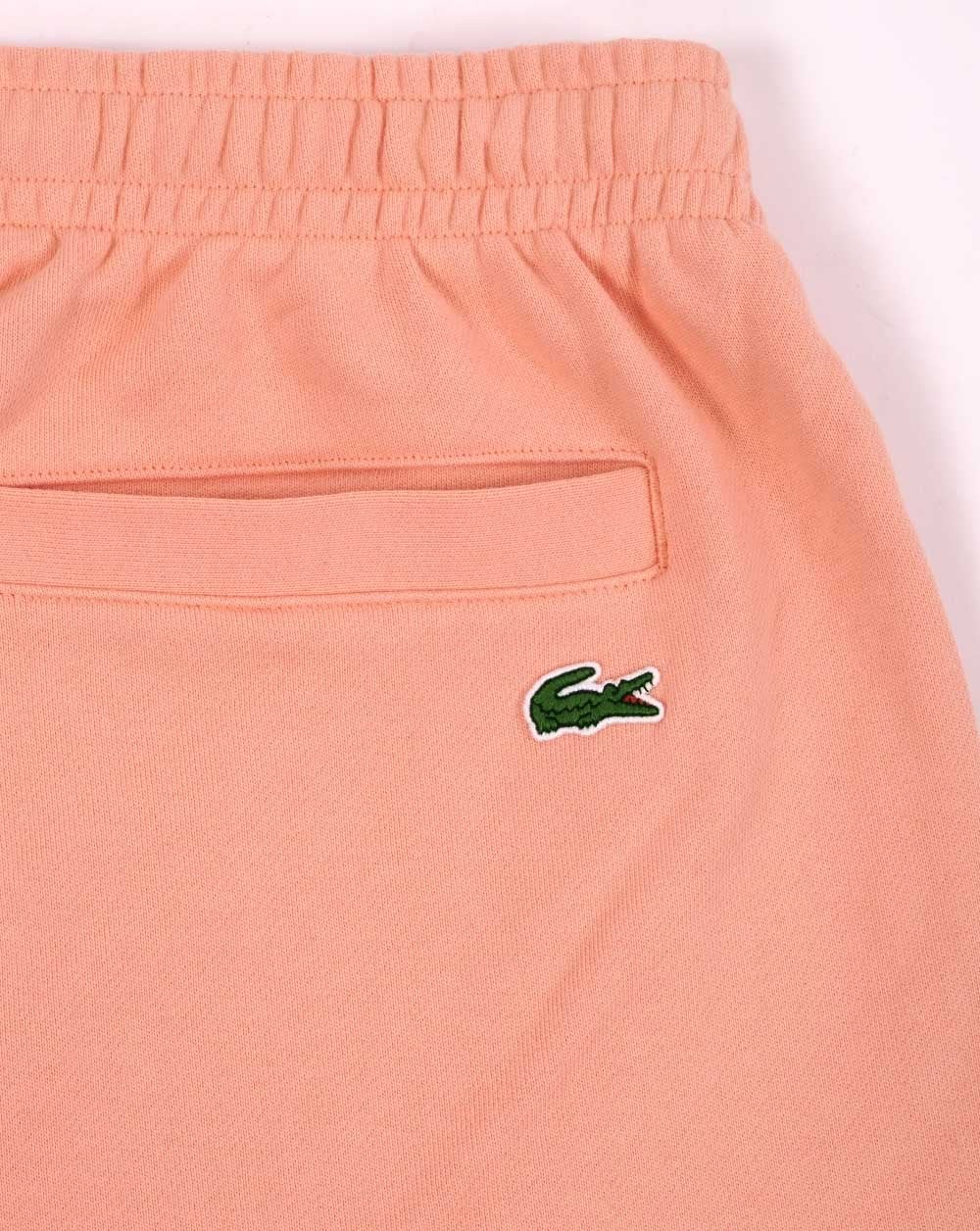 Lacoste Embroidered Fleece Shorts Peach - Image 4