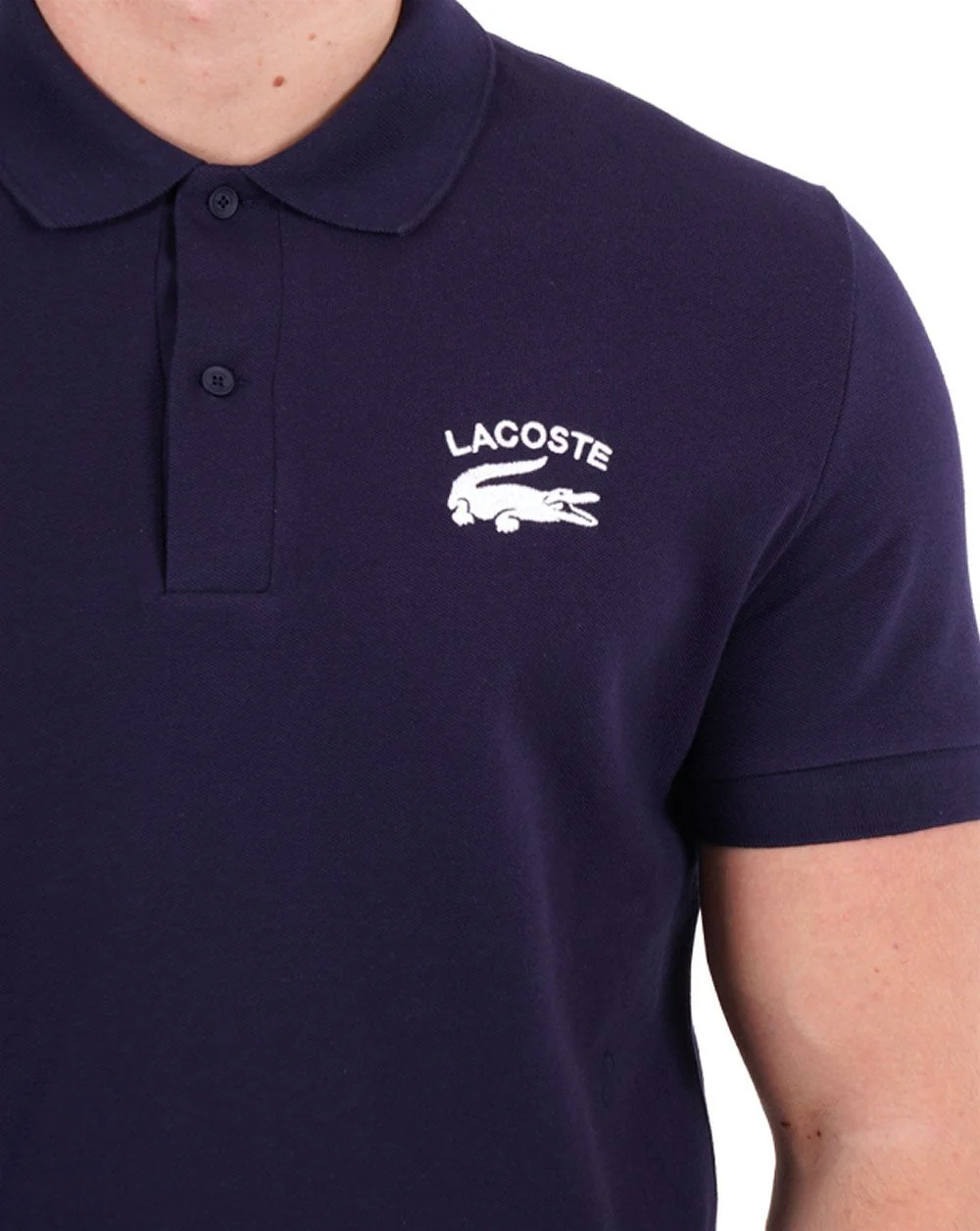 Lacoste Embroidered Logo Polo Shirt Navy - Image 2