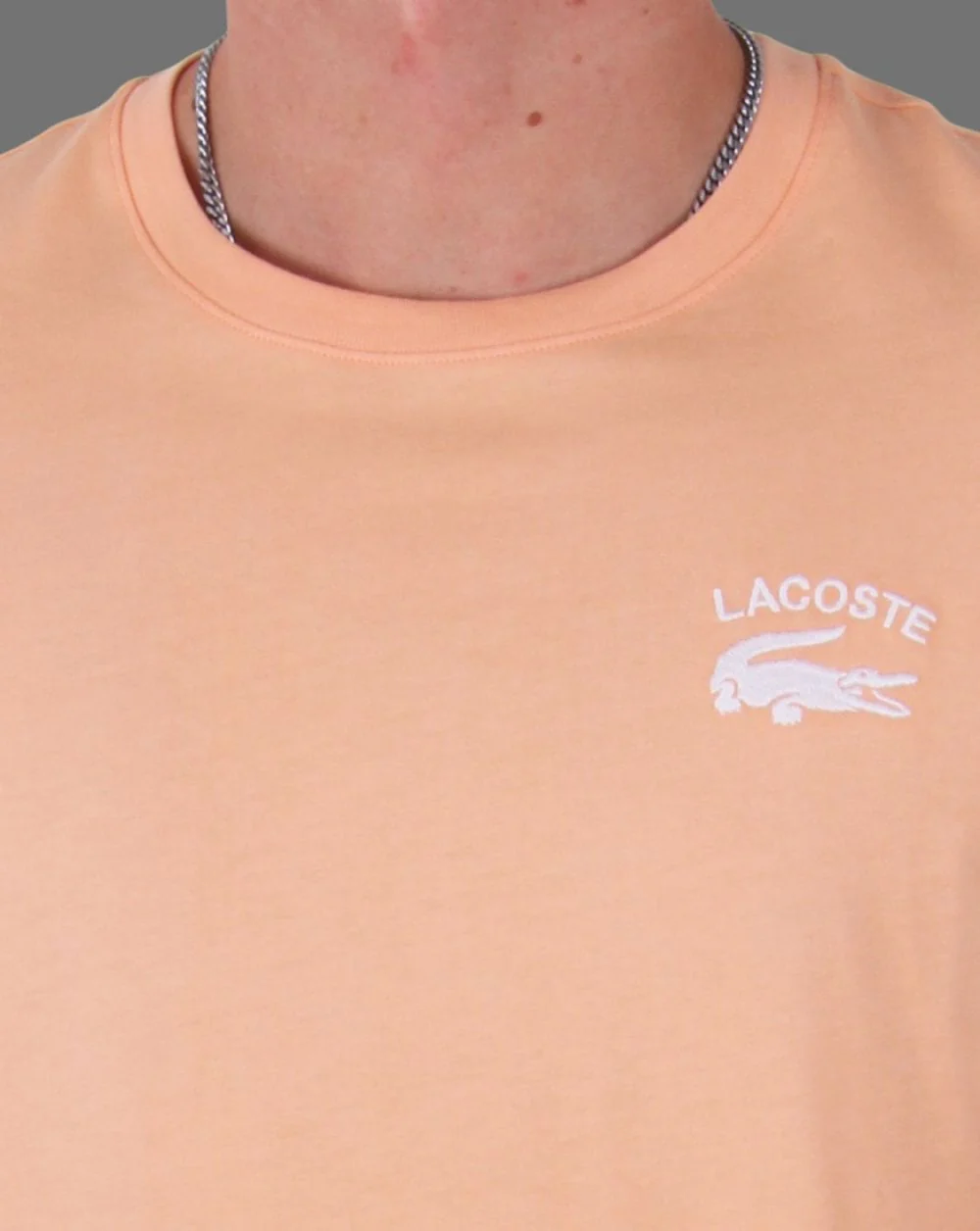 Lacoste Embroidered T Shirt Peach - Image 2