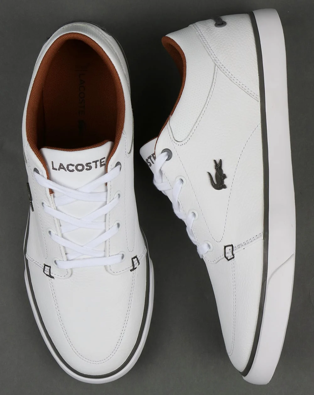 Lacoste Footwear Bayliss Leather Trainers White - Image 2