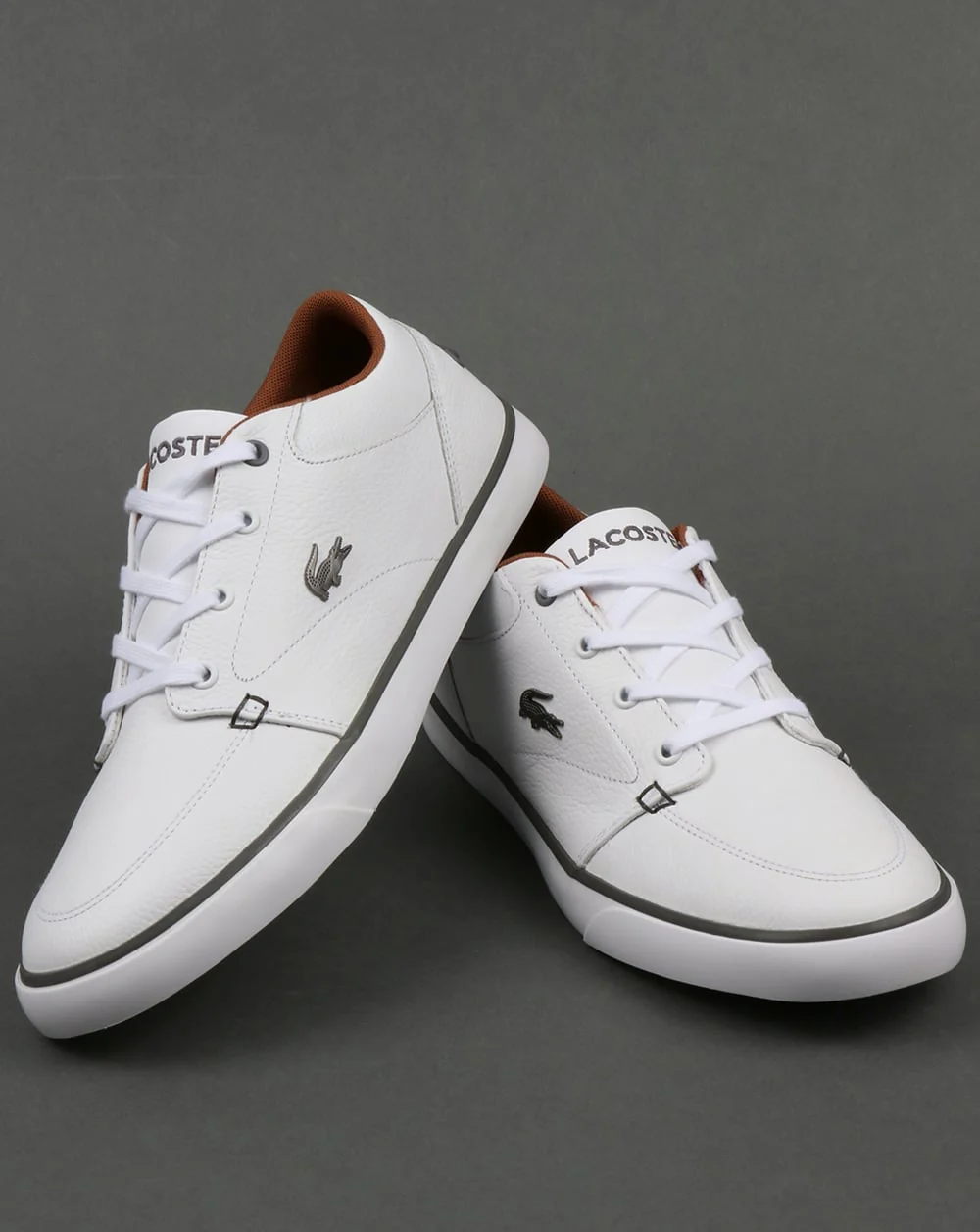 Lacoste Footwear Bayliss Leather Trainers White - Image 3