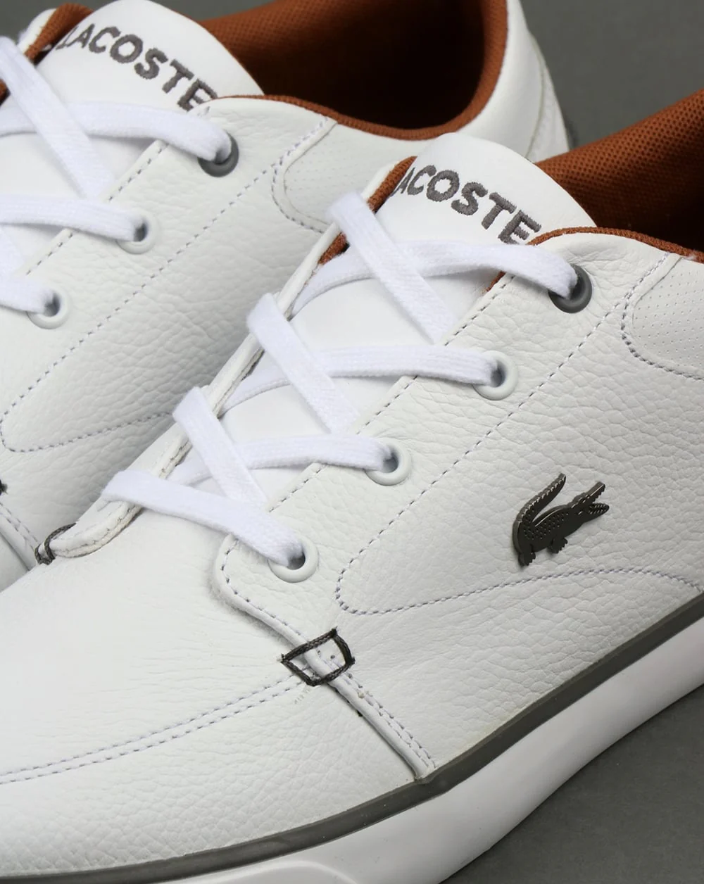 Lacoste Footwear Bayliss Leather Trainers White - Image 4