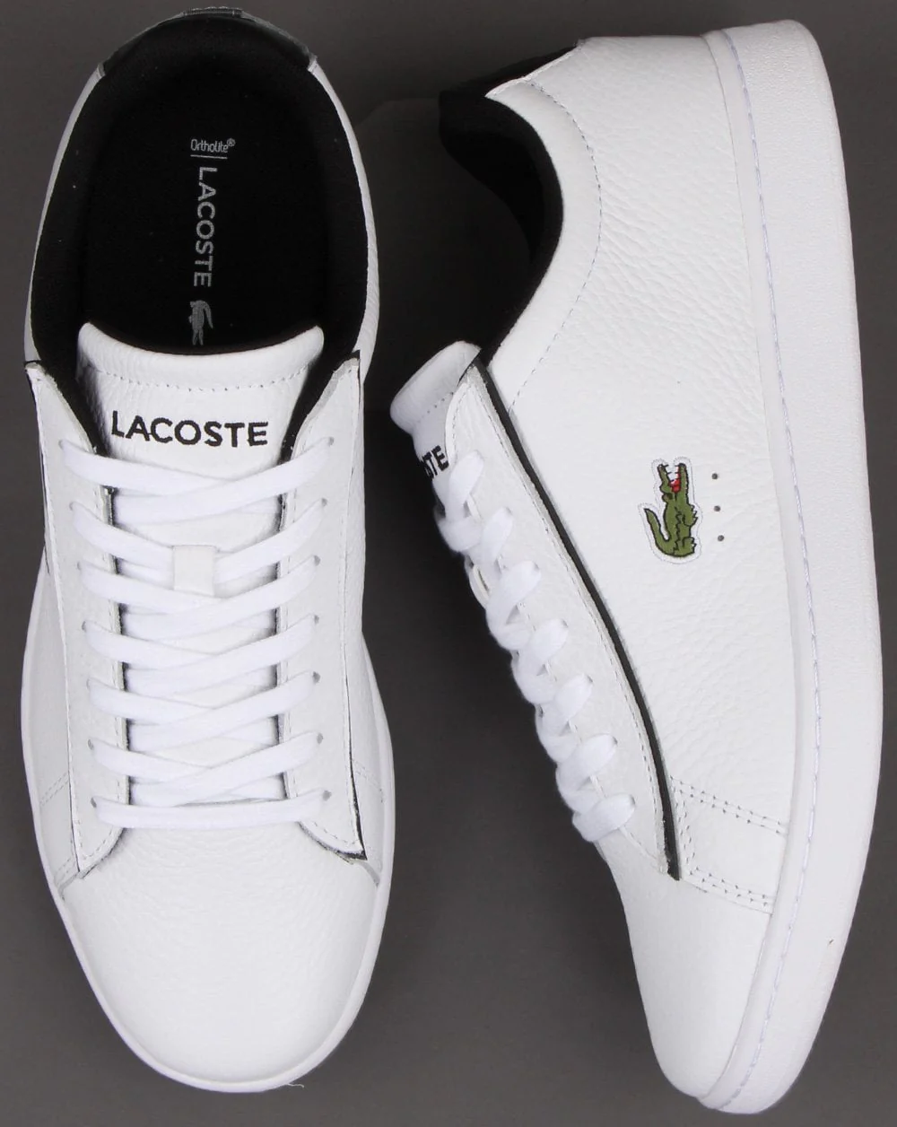 Lacoste Footwear Carnaby Evo Trainer White/Black - Image 2