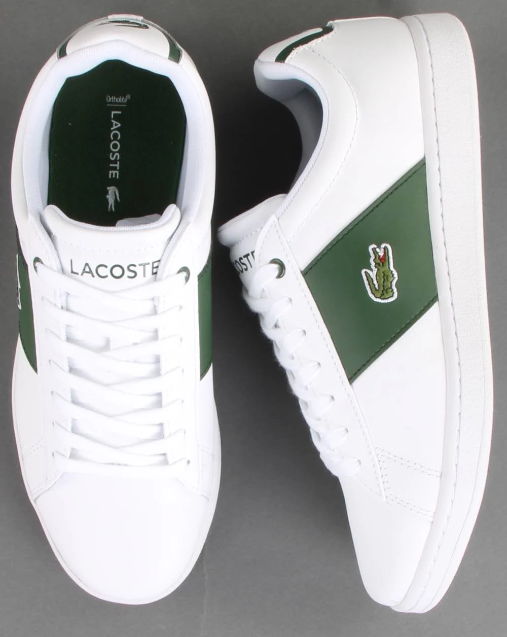 Lacoste Footwear Carnaby Trainer White/Dark Green - Image 2