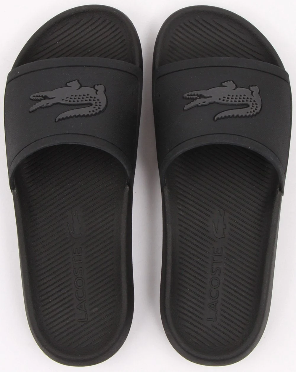 Lacoste Footwear Croco Slide Black/Dark Grey