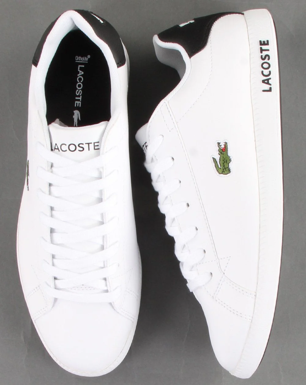 Lacoste Footwear Graduate 0120 Trainer White/Black - Image 2