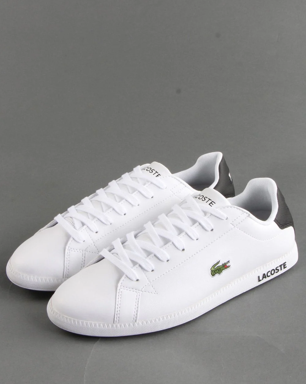 Lacoste Footwear Graduate 0120 Trainer White/Black - Image 3