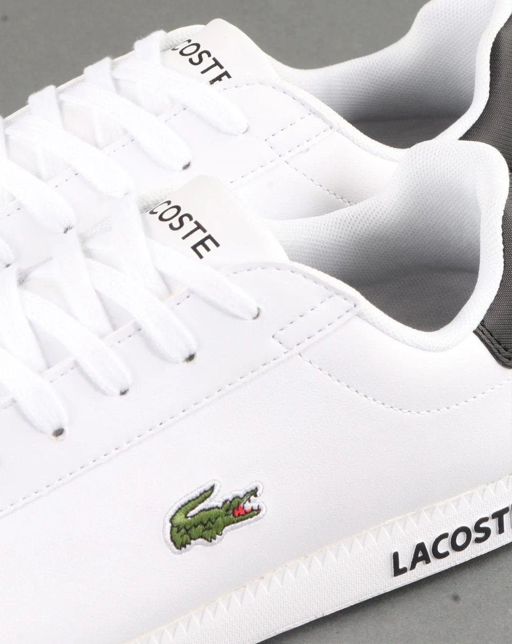 Lacoste Footwear Graduate 0120 Trainer White/Black - Image 4