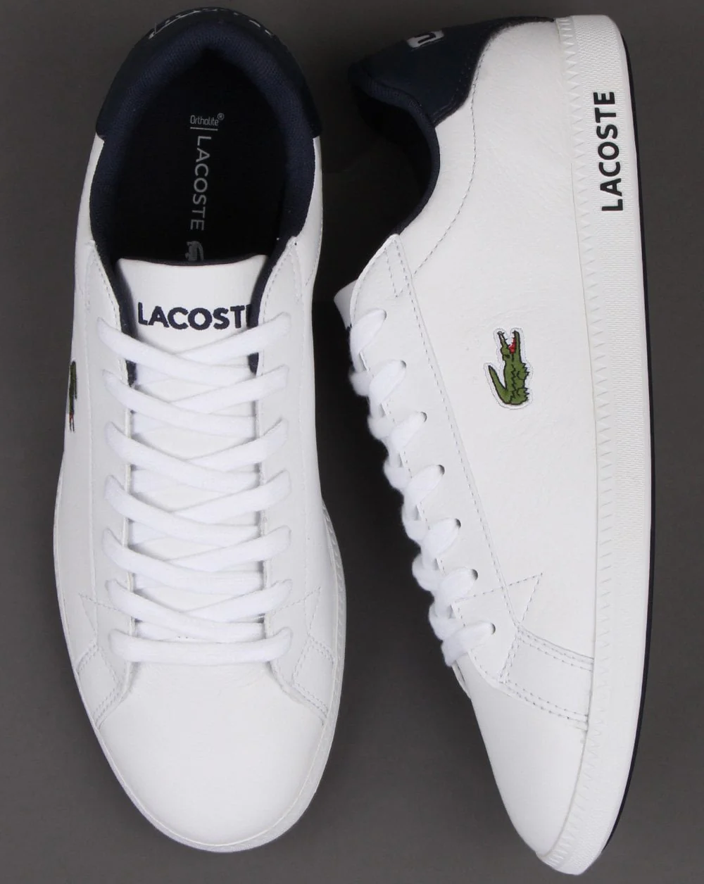 Lacoste Footwear Graduate LCR3 Trainer White/Dark Blue - Image 2