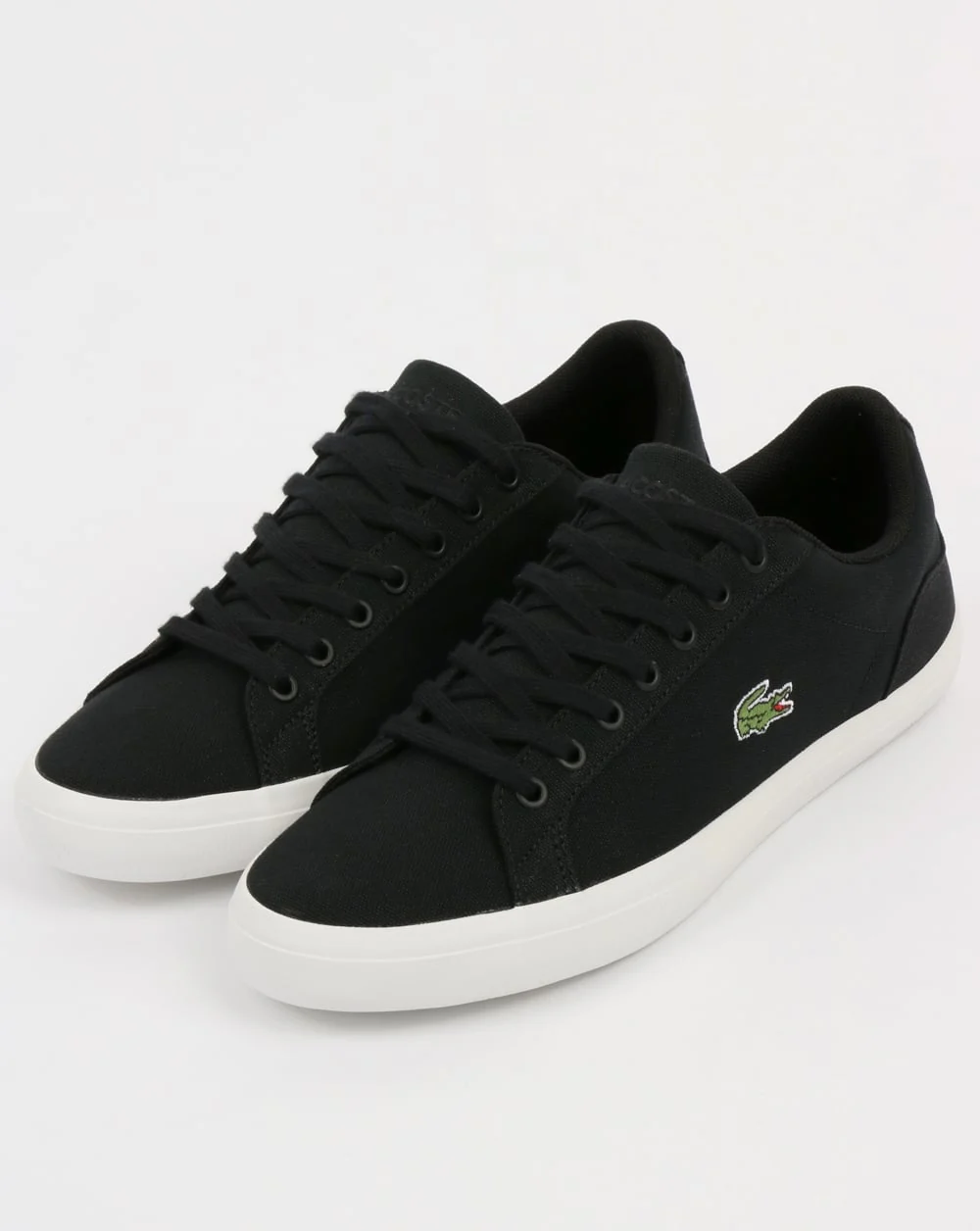 Lacoste Footwear Lerond Canvas Trainers Black - Image 3