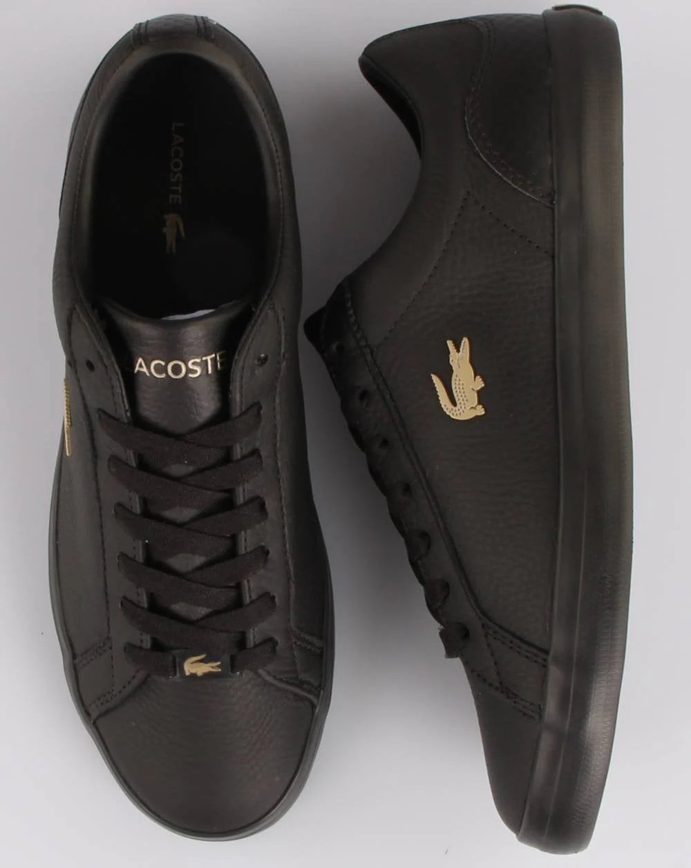 Lacoste Footwear Lerond Leather Trainer Black - Image 2
