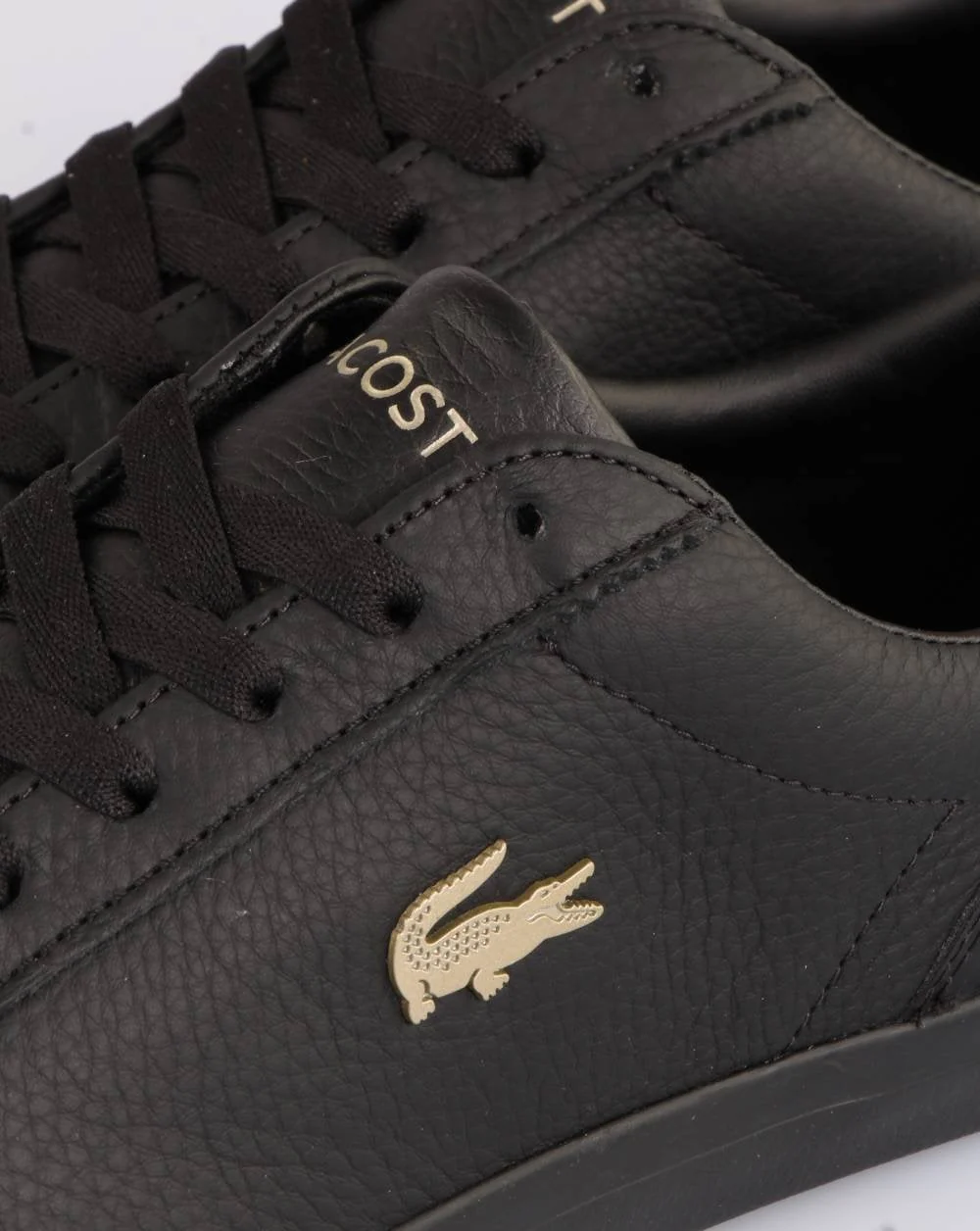 Lacoste Footwear Lerond Leather Trainer Black - Image 3