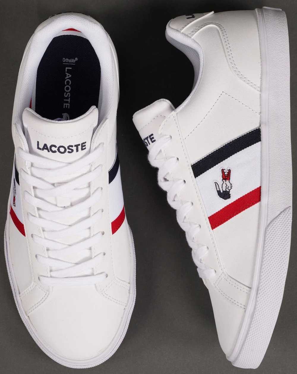 Lacoste Footwear Lerond Pro Tri Trainer White/Navy/Red