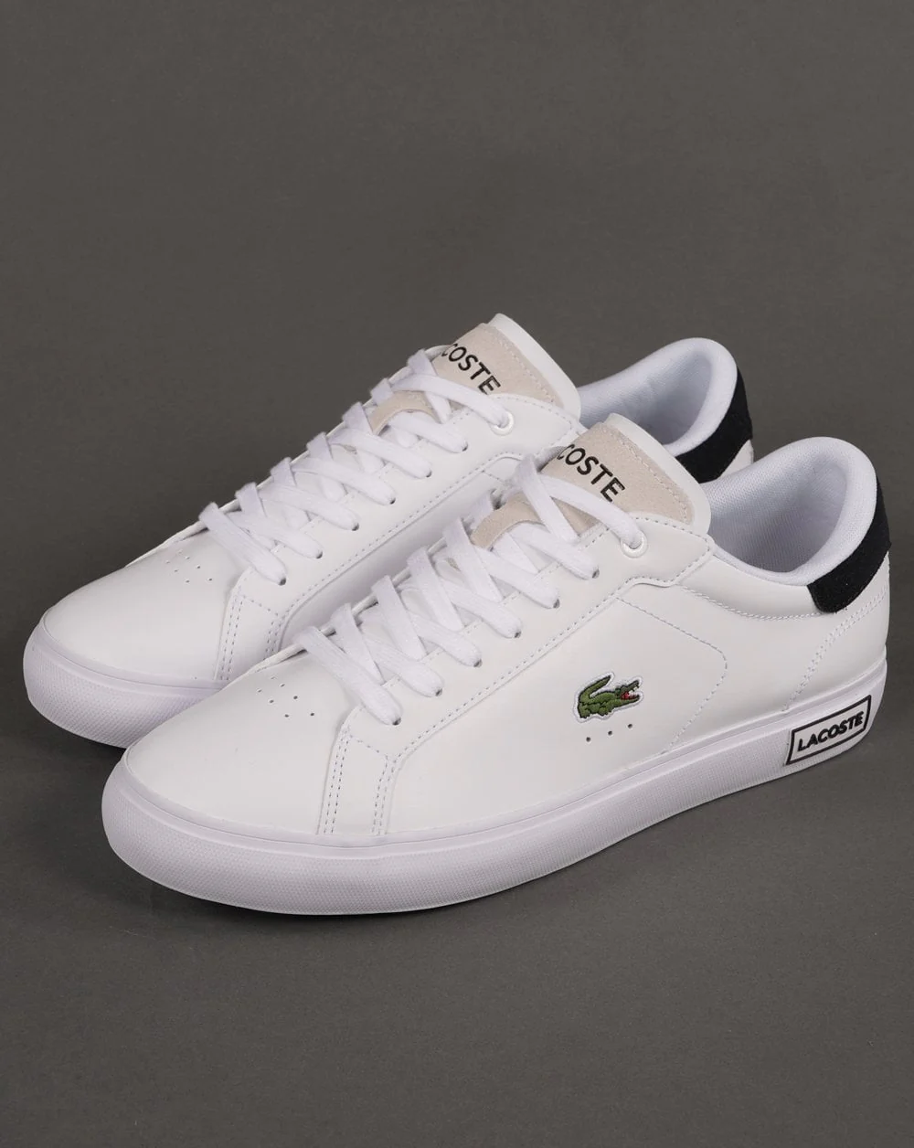 Lacoste Footwear Powercourt 124 SMA Trainer White/Black - Image 2