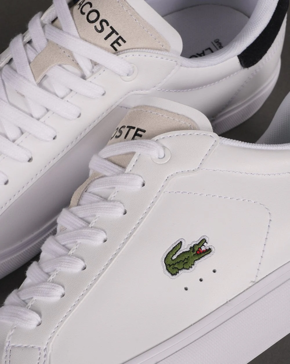 Lacoste Footwear Powercourt 124 SMA Trainer White/Black - Image 3