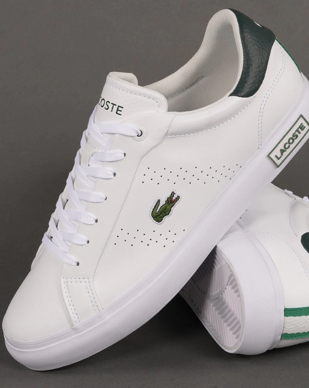 Lacoste Footwear Powercourt 2.0 Trainer White/Dark Green