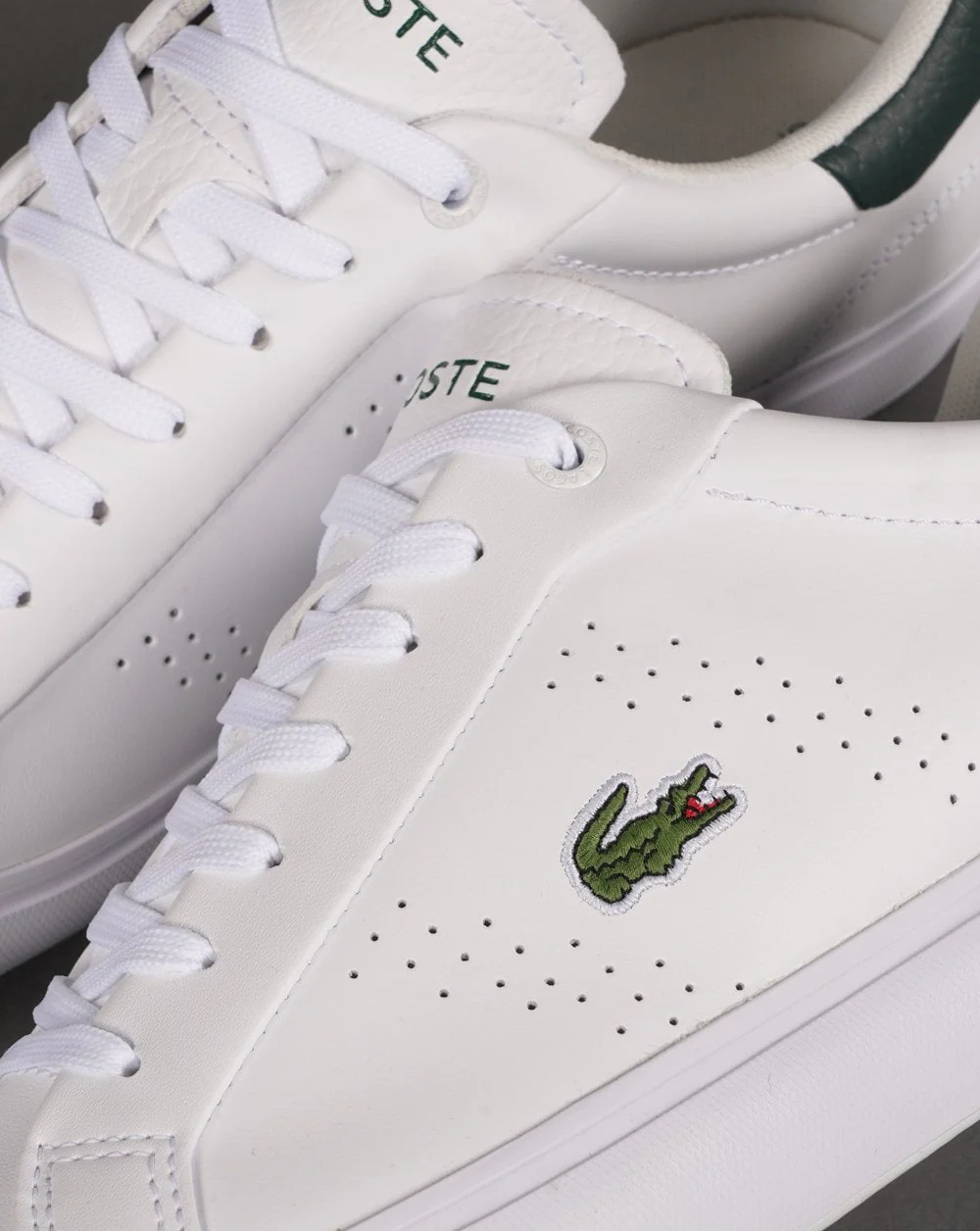 Lacoste Footwear Powercourt 2.0 Trainer White/Dark Green - Image 3