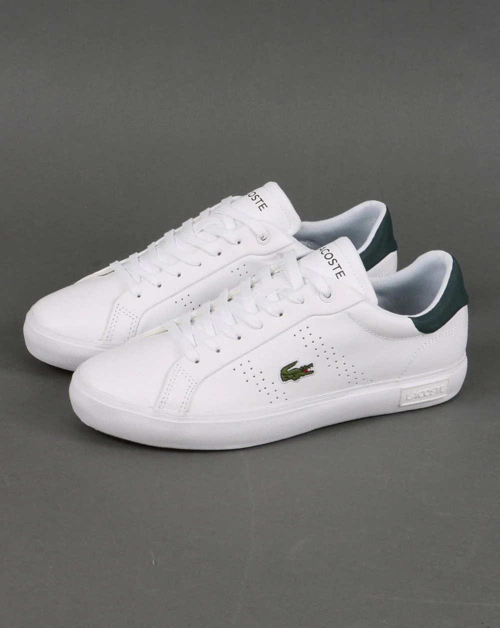 Lacoste Footwear Powercourt Trainer White/dark Green - Image 2