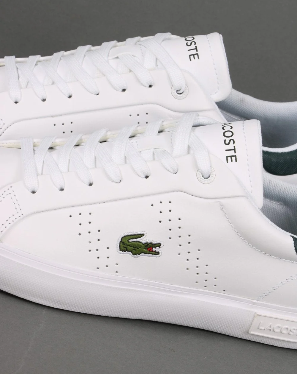 Lacoste Footwear Powercourt Trainer White/dark Green - Image 3