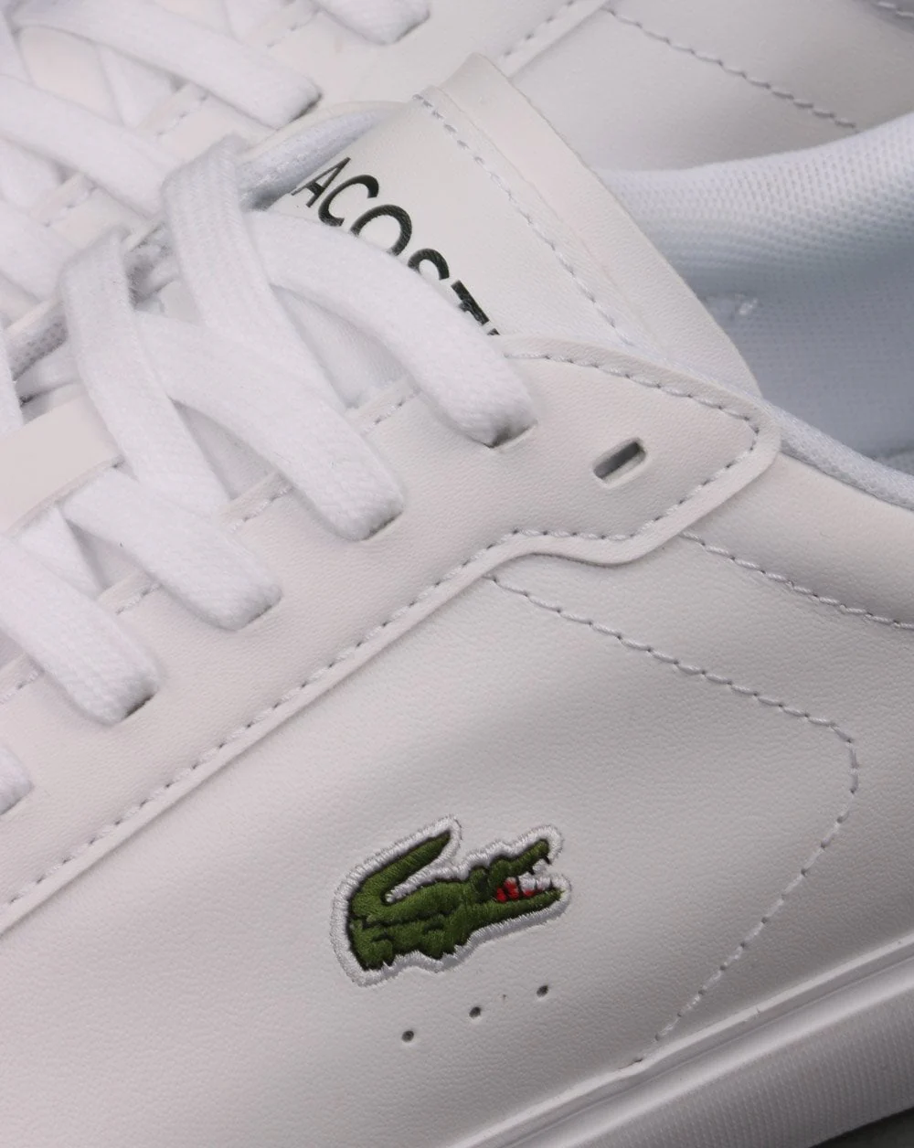 Lacoste Footwear Powercourt Trainer White/dark Green - Image 4