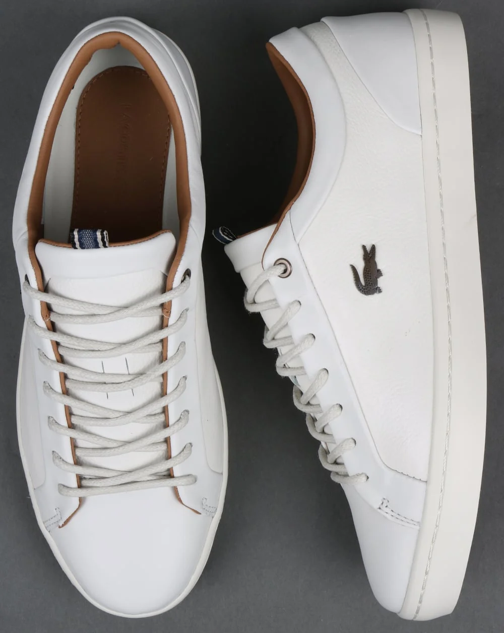 Lacoste Footwear Straightset Trainers Off White - Image 2