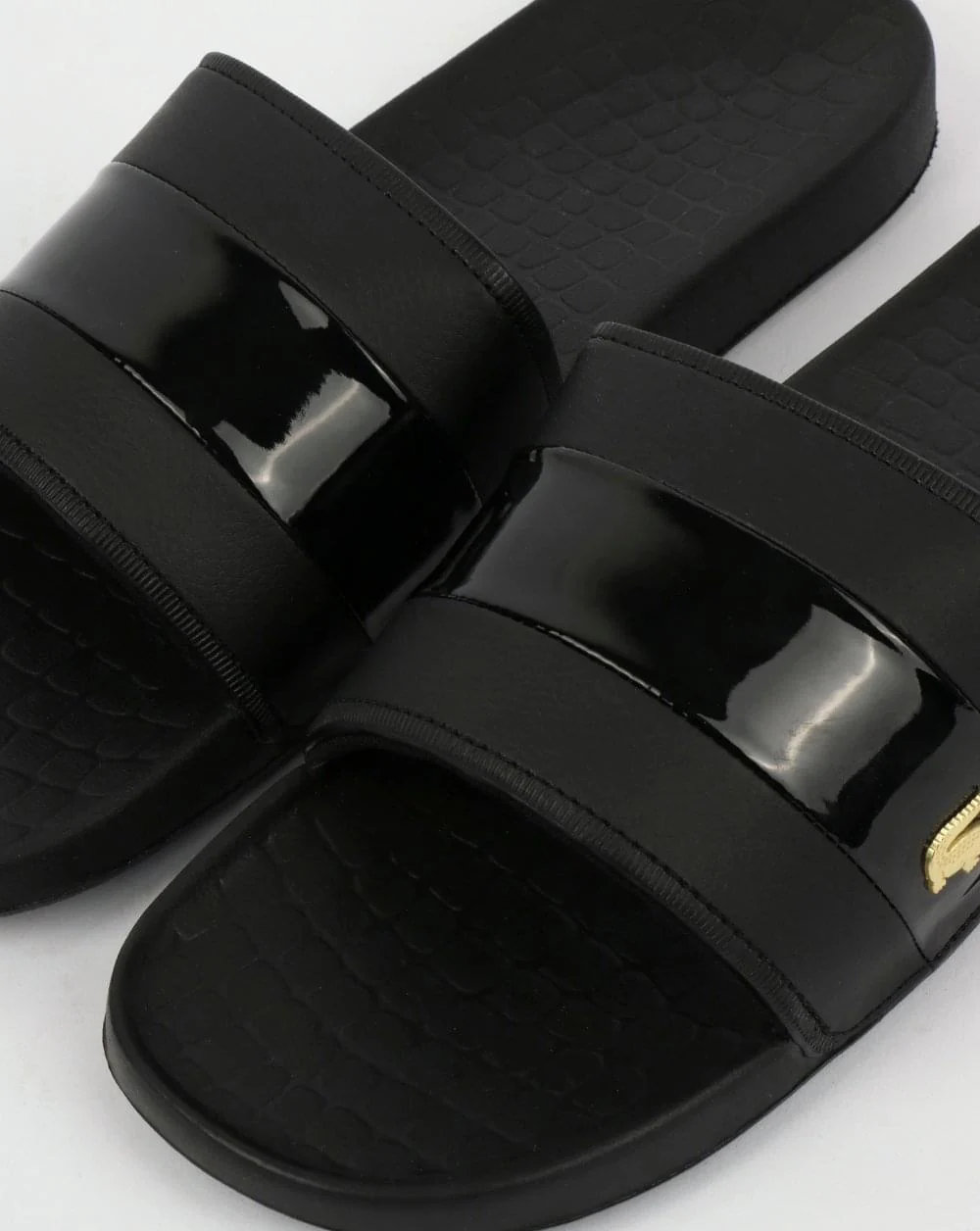Lacoste Fraisier Sliders Black/Gold - Image 2