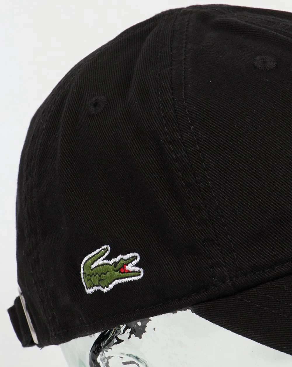 Lacoste Gabardine Baseball Cap Black - Image 2