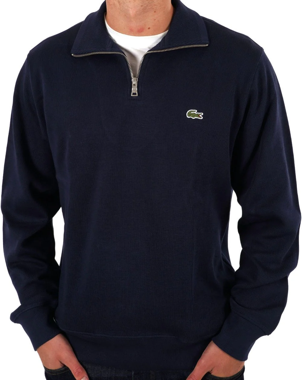 Lacoste Half Zip Sweat Navy - Image 3