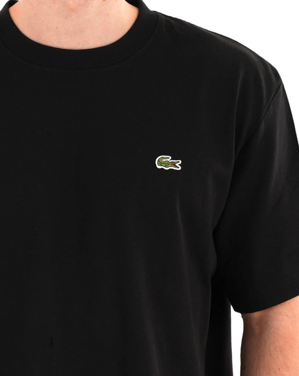 Lacoste Heavy Cotton Jersey T Shirt Black - Image 2