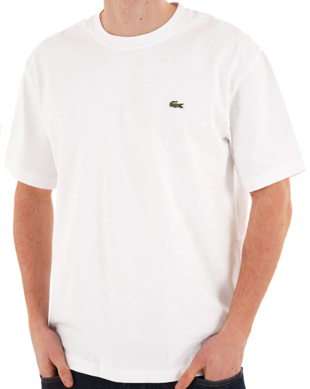 Lacoste Heavy Cotton Jersey T Shirt White