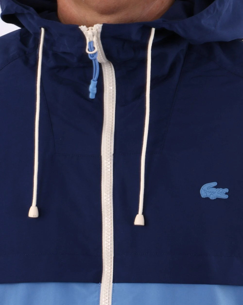 Lacoste Hooded Block Colour Windbreaker Royal/Sky - Image 2