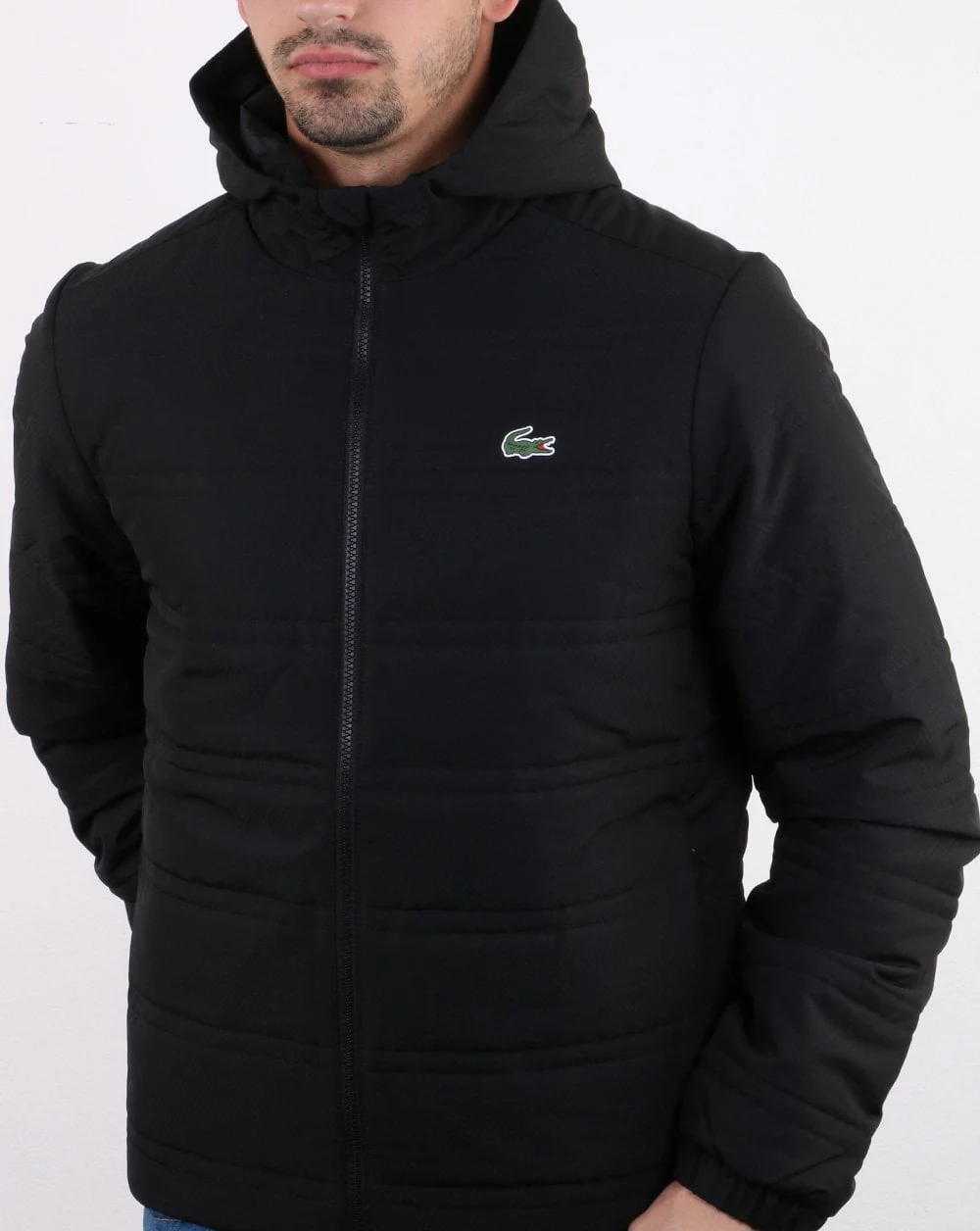 Lacoste Hooded Jacket Black - Image 2