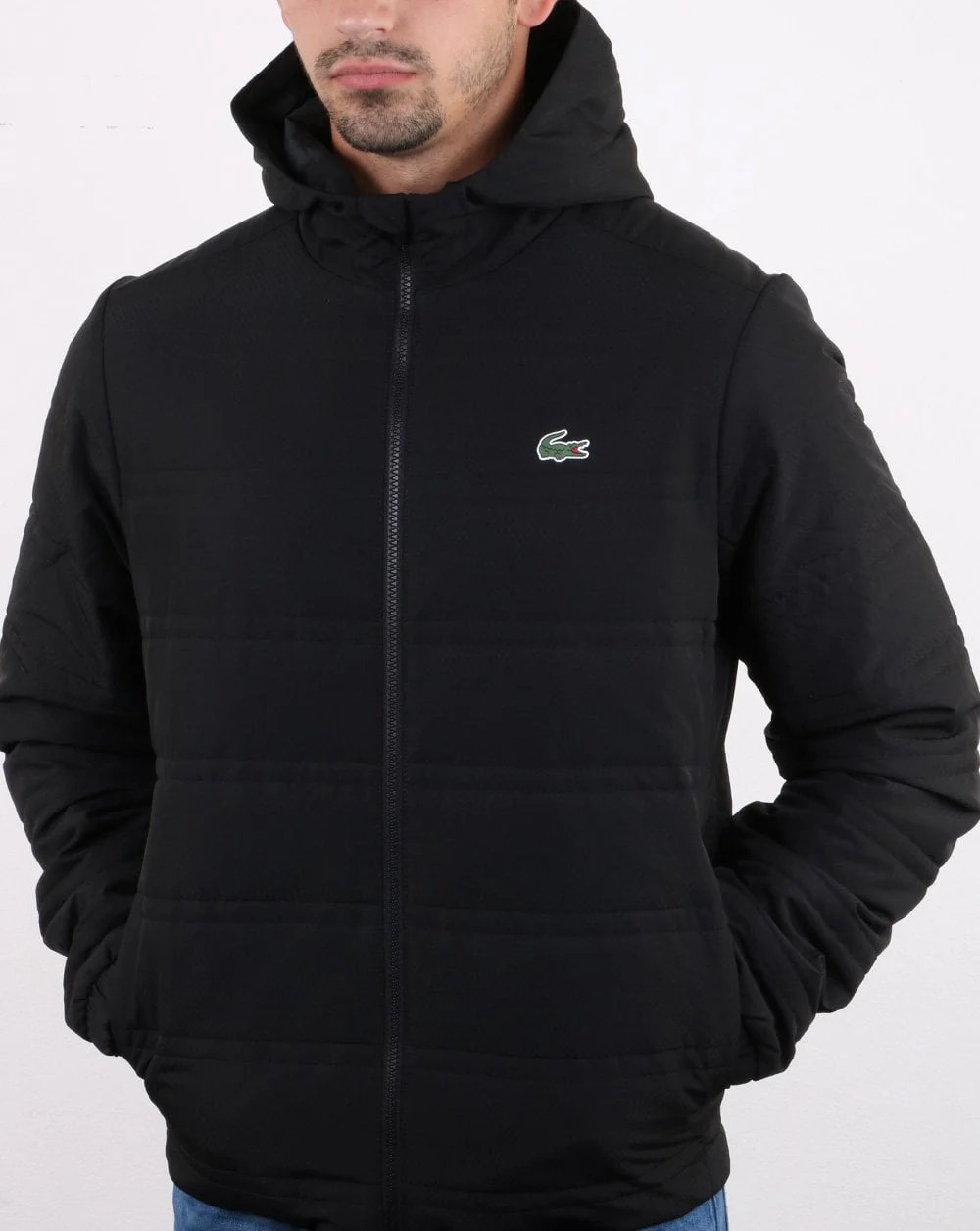 Lacoste Hooded Jacket Black - Image 3