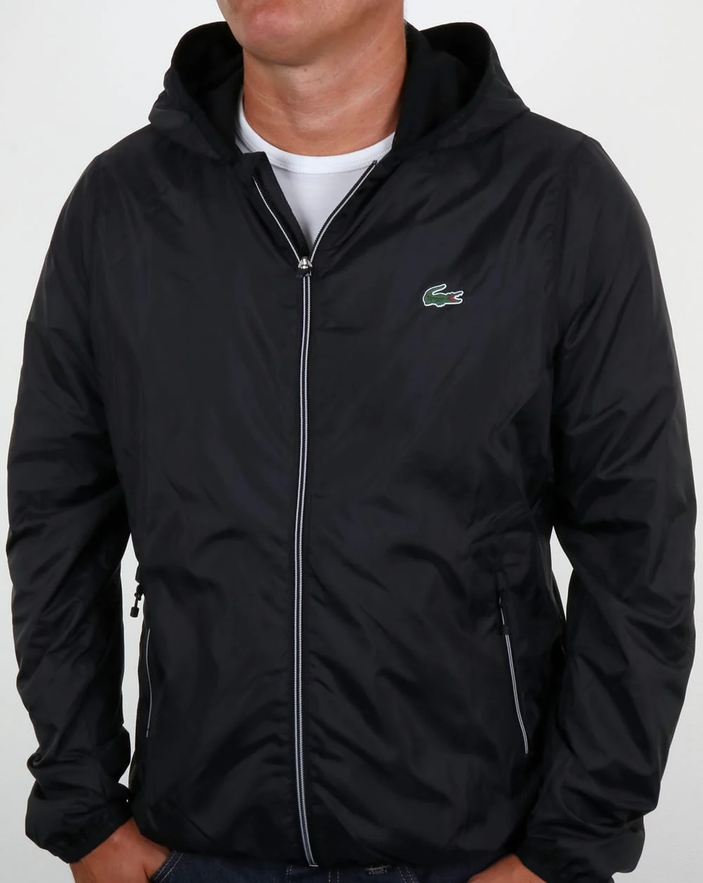 Lacoste Hooded Jacket Black - Image 2