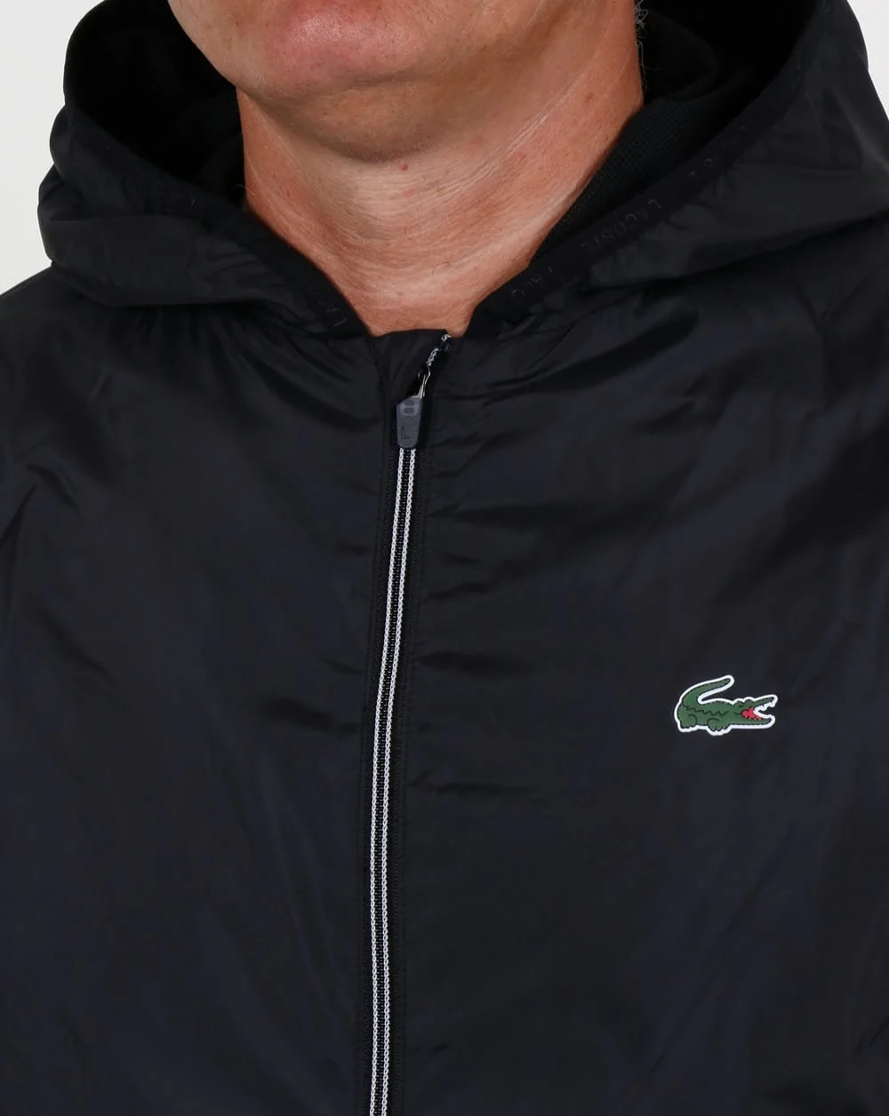 Lacoste Hooded Jacket Black - Image 3